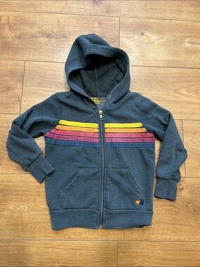 Aviator Nation Toddler 5 Stripe Zip Hoodie